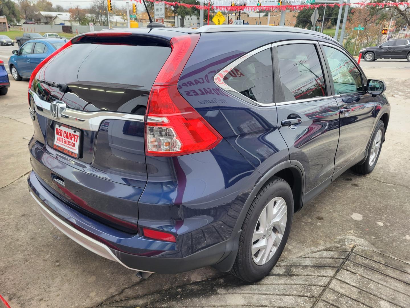 2016 Blue /BEIGE Honda CR-V EX-L 2WD (2HKRM3H72GH) with an 2.4L L4 DOHC 16V engine, CVT transmission, located at 503 West Court, Seguin, TX, 78155, (830) 379-3373, 29.568621, -97.969803 - Photo#2